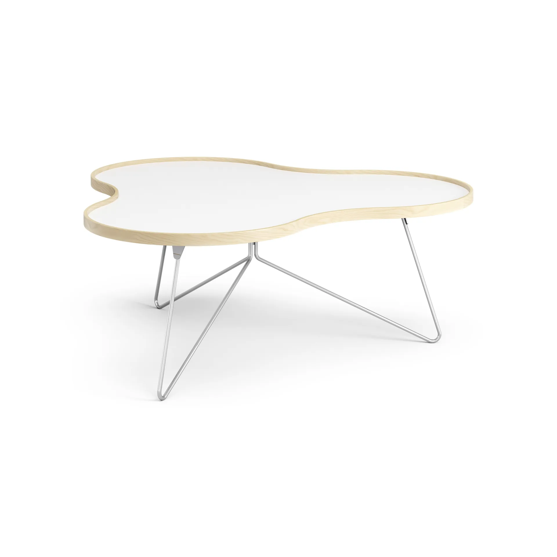 Mesa Flower 107x114 cm, A45 cm bétula lacada Swedese