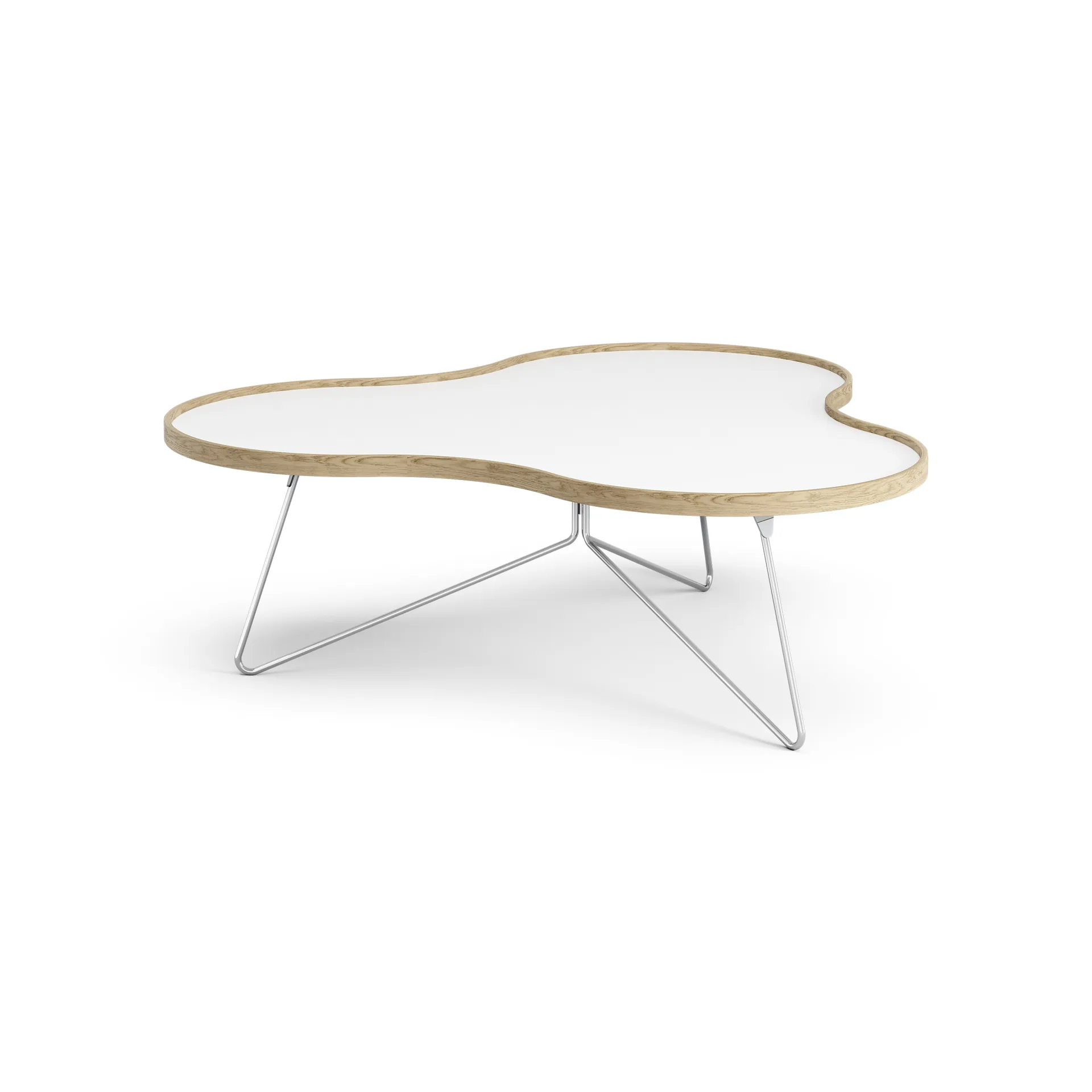 Mesa Flower 107x114 cm, A45 cm Carvalho lacado Swedese