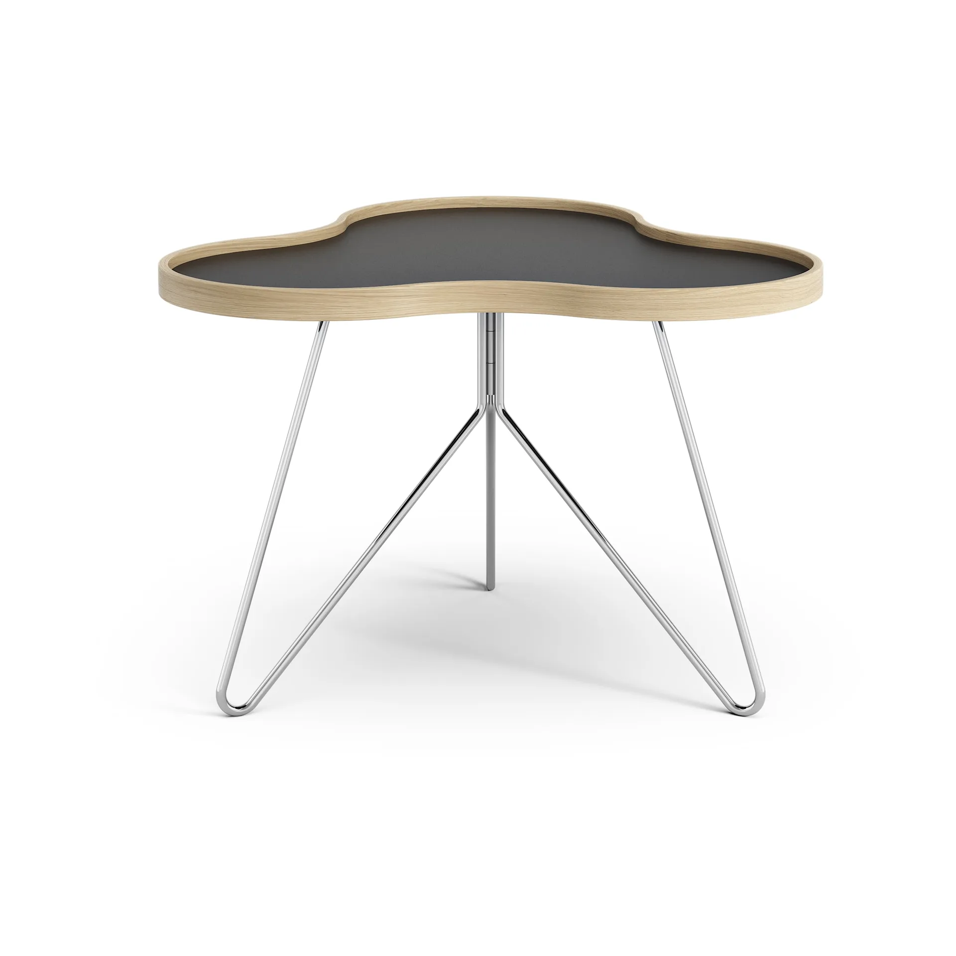 Mesa Flower 62x66 cm, A45 cm, Preto-carvalho-cromo Swedese