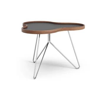 Mesa Flower 62x66 cm - A45cm-preta-nogueira-cromo - Swedese