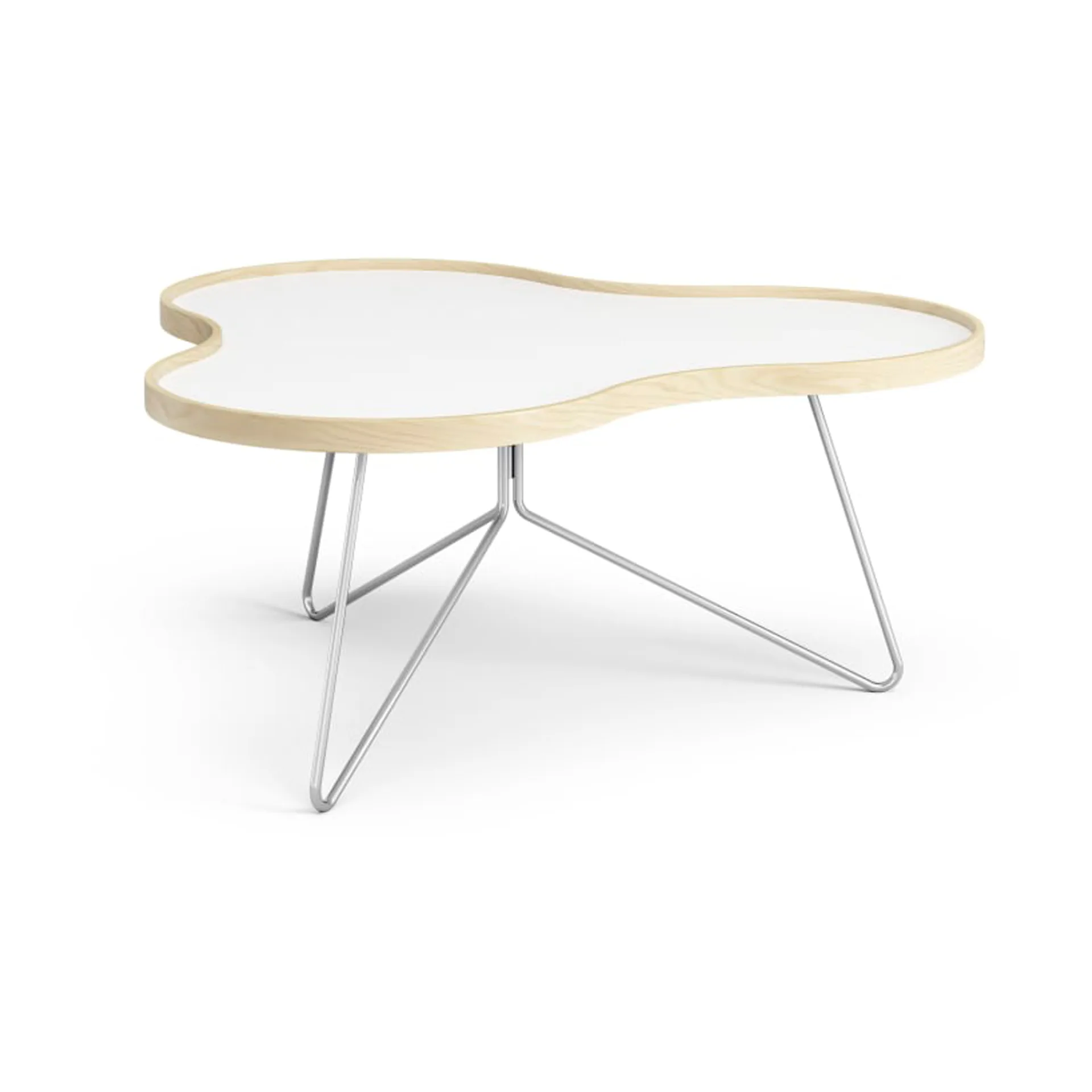 Mesa Flower 84x90 cm, A39 cm bétula lacada Swedese