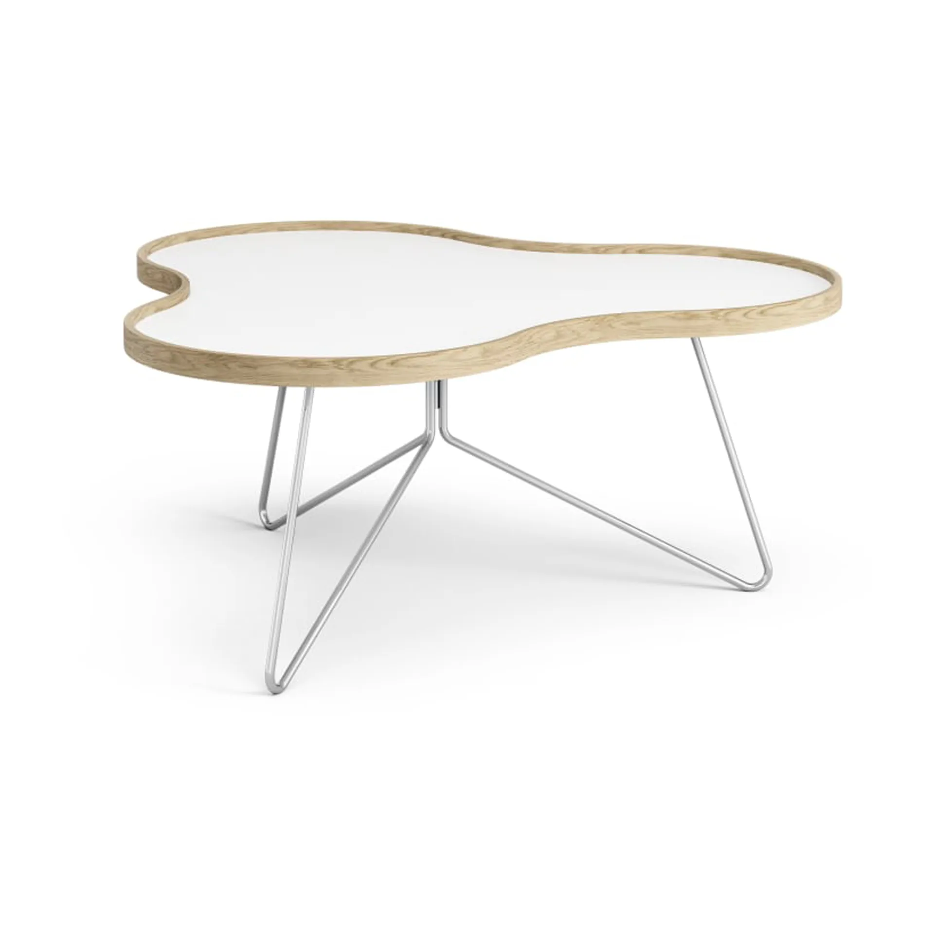 Mesa Flower 84x90 cm, A39 cm Carvalho lacado Swedese