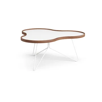 Mesa Flower 84x90 cm - A39cm-branco-nogueira-estrutura branca - Swedese