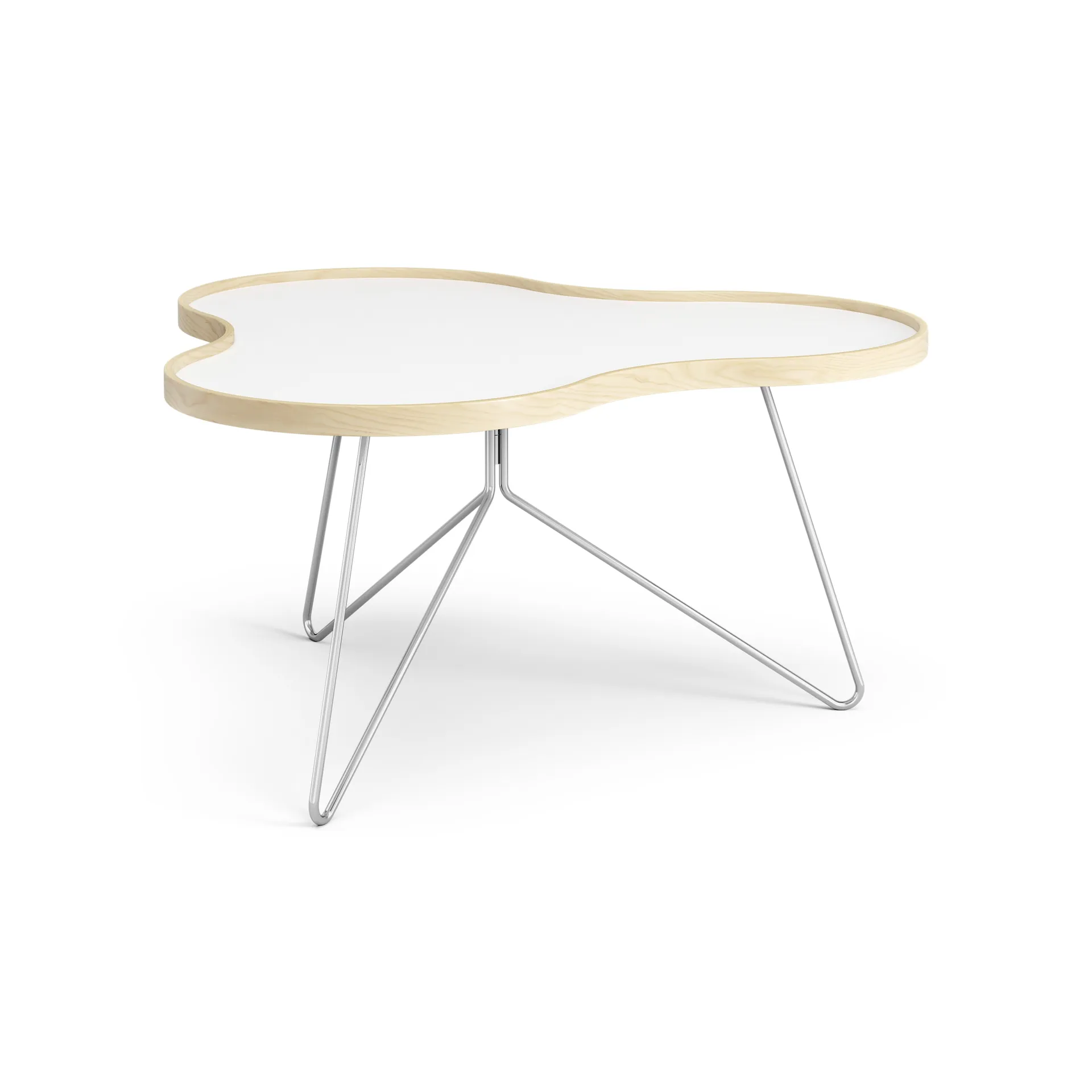 Mesa Flower 84x90 cm, A45 cm bétula lacada Swedese