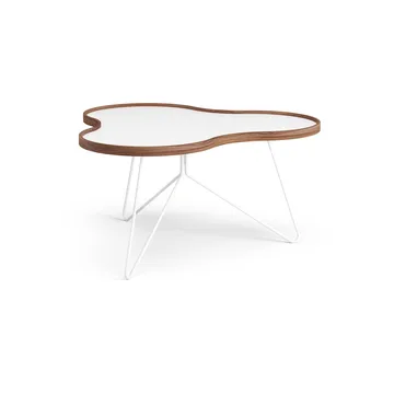 Mesa Flower 84x90 cm - A45cm-branco-nogueira-estrutura branca  - Swedese