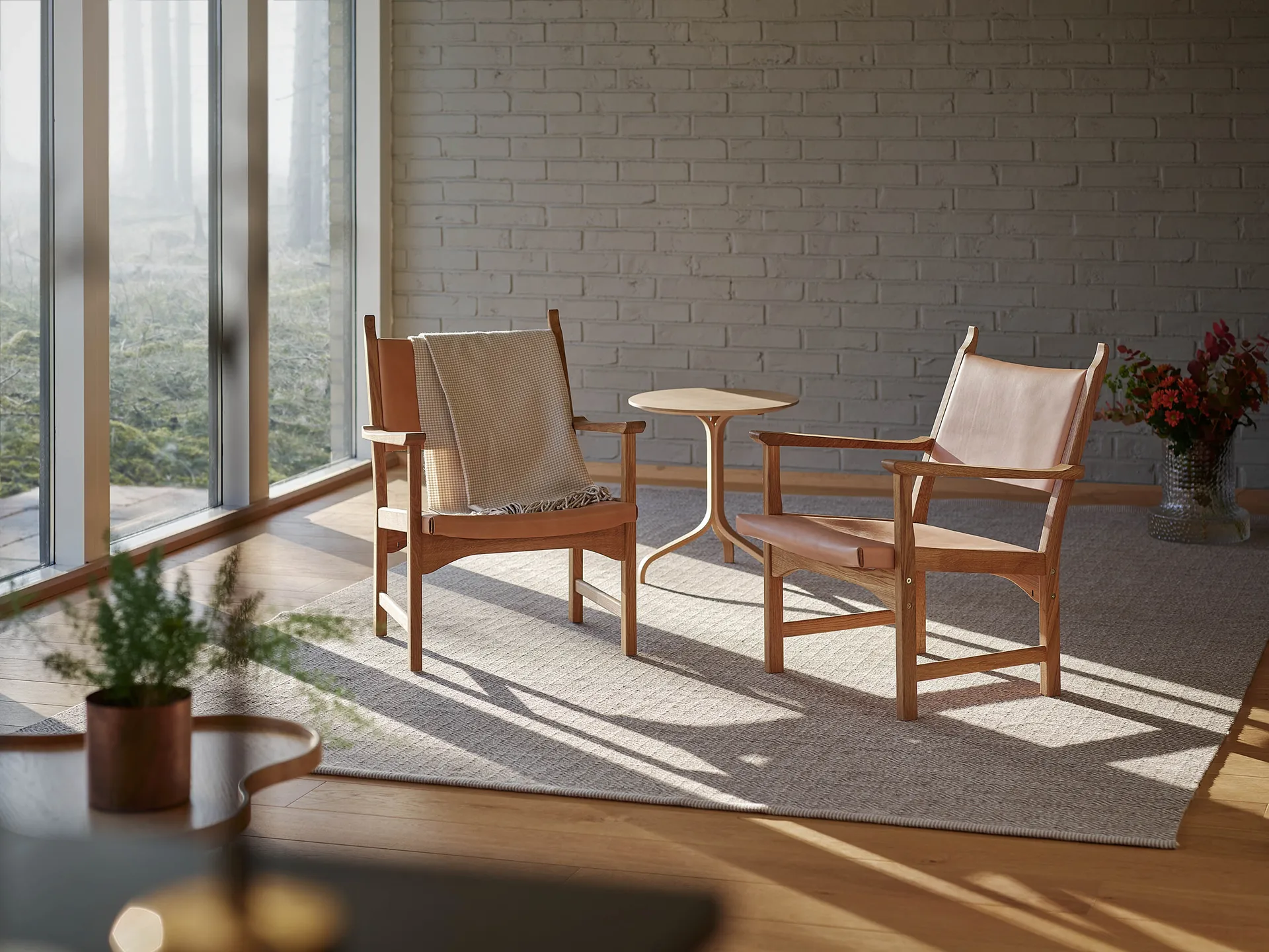 Mesa Lamino 49 cm, Caixa cromada Swedese