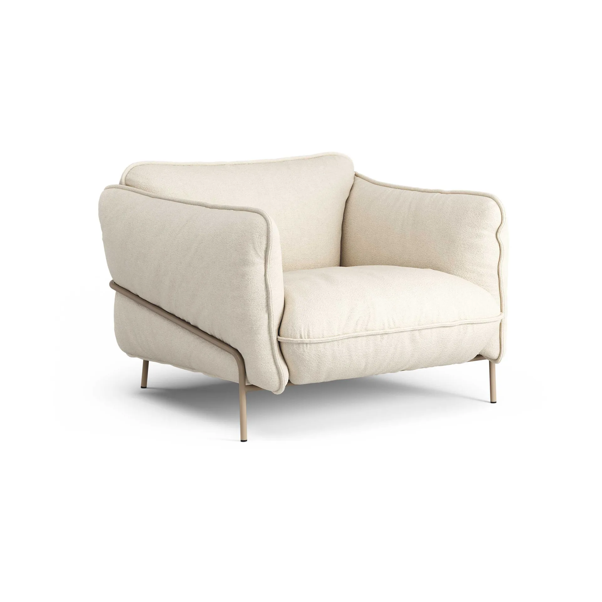 Poltrona Continental, Sealife Light beige/white-nutmeg Swedese