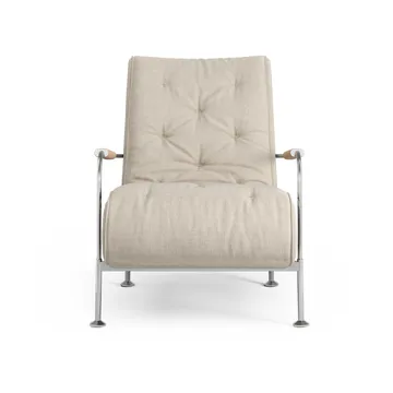 Poltrona Serpentine - Tecido Romo Linara Rye-cromado-tärnsjö Nature - Swedese