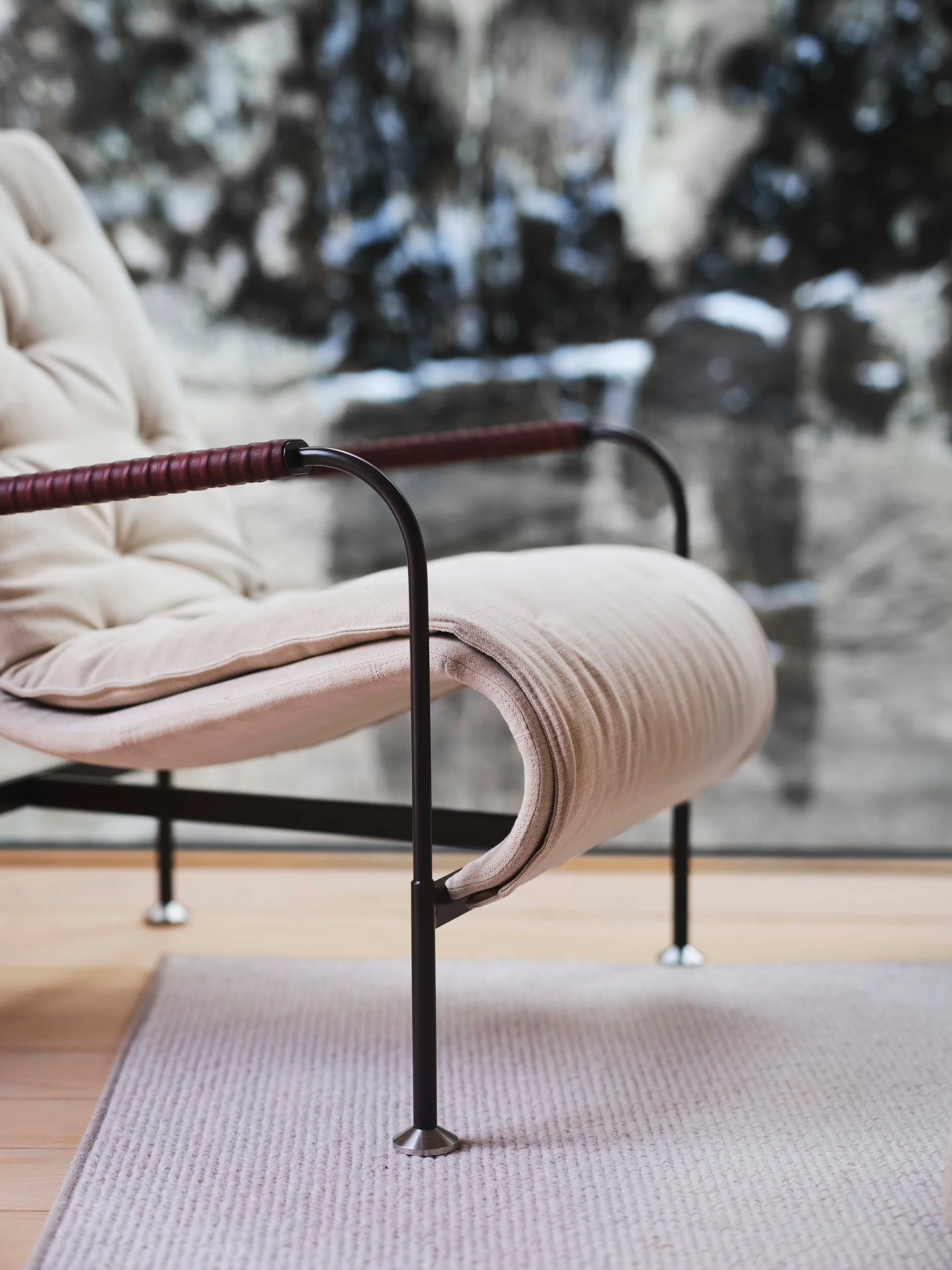 Poltrona Serpentine, Tecido Romo Linara Rye-nutmeg Swedese