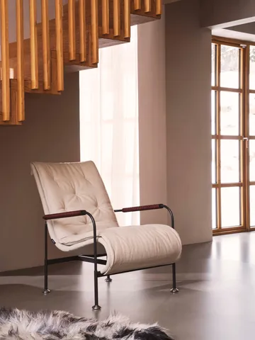 Poltrona Serpentine - Tecido Romo Linara Rye-nutmeg - Swedese