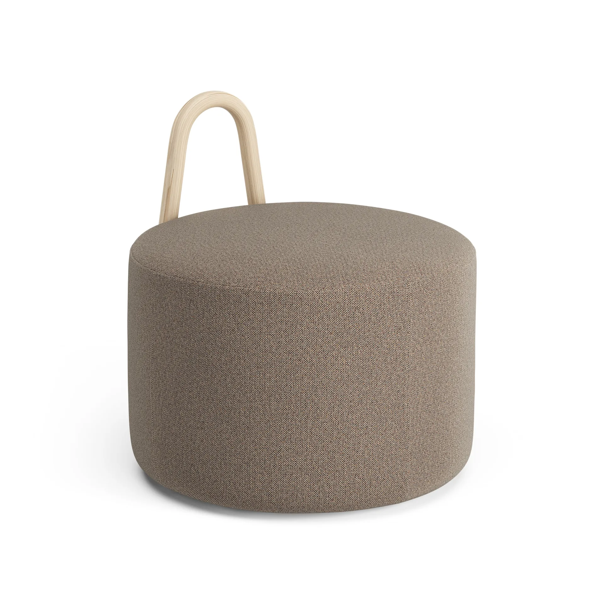 Pufe médio com pega de nogueira envernizada Amstelle, Main Line Flax 23 Swedese