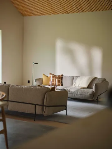 Sofá Continental - Sealife Dark beige/White-orkangrå - Swedese