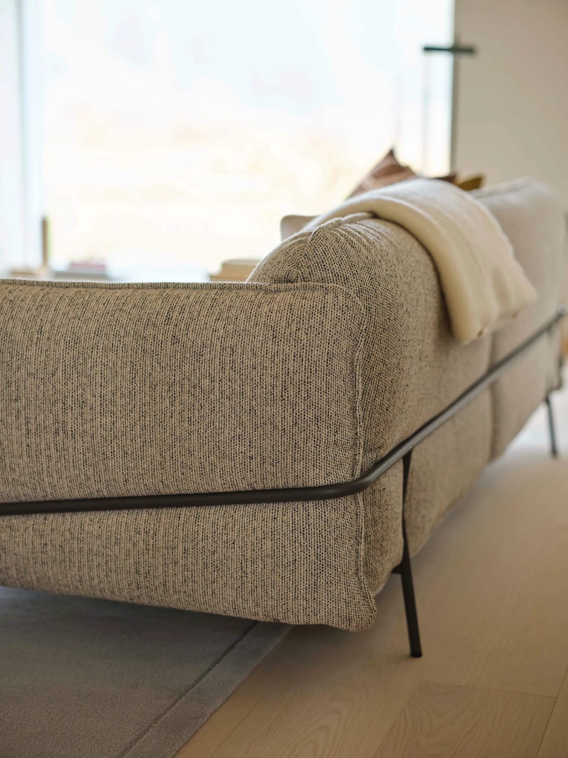 Sofá Continental, Sealife Green/black-aço pintado de preto Swedese