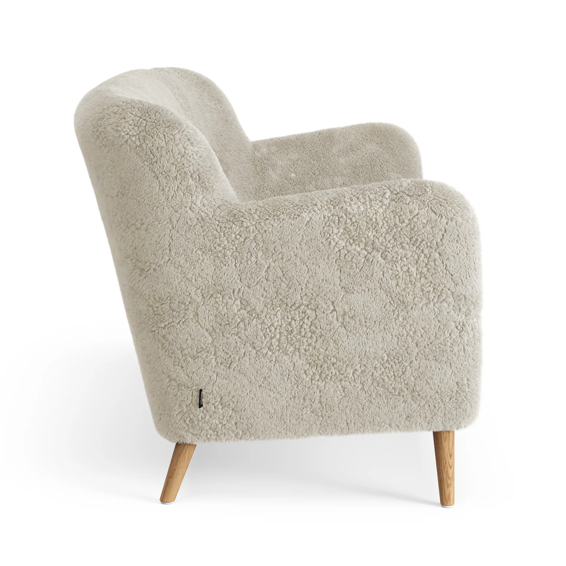 Sofá Nova 2 lugares pele de ovelha, Moonlight-carvalho oleado Swedese