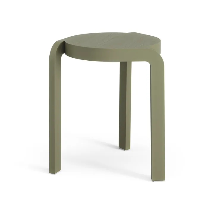 Spin banco redondo H44 cm - Freixo-moss green, Ø32x44 cm - Swedese