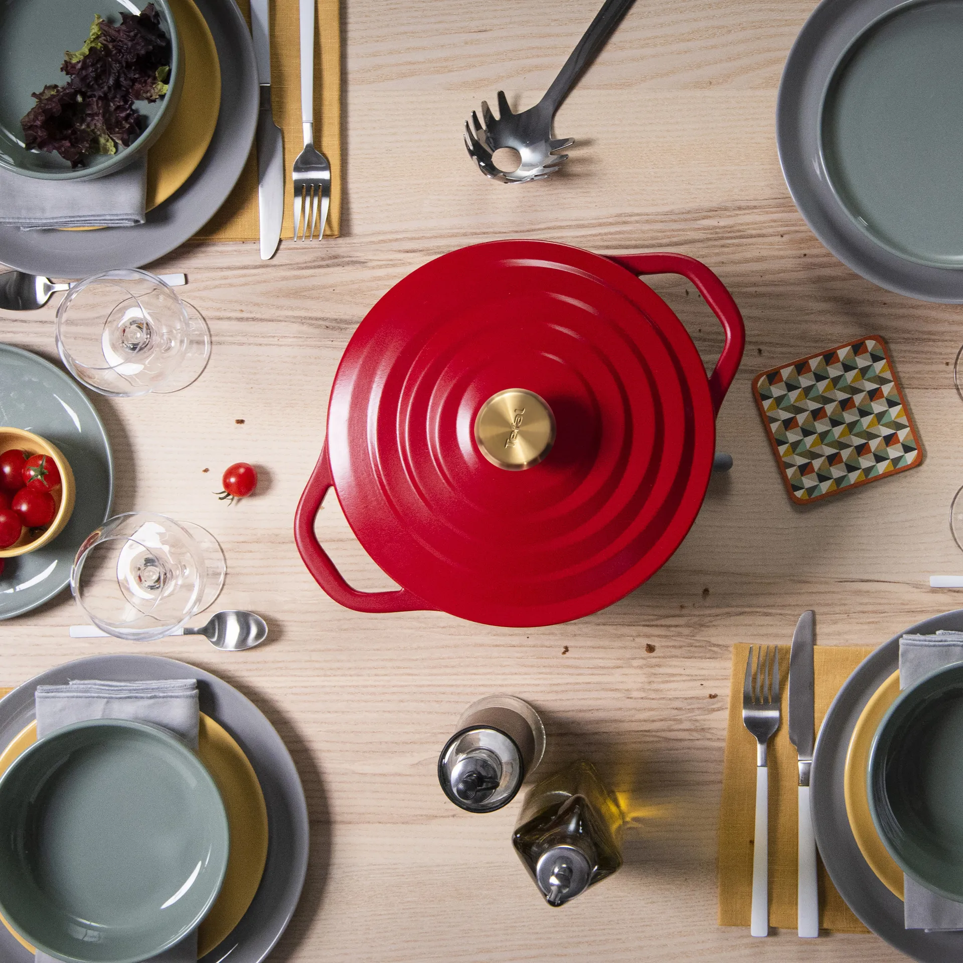 Air caçarola 3.1 l, Vermelho Tefal