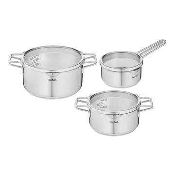 Conjunto de caçarolas Nordica, 6 peças - Aço inoxidável - Tefal