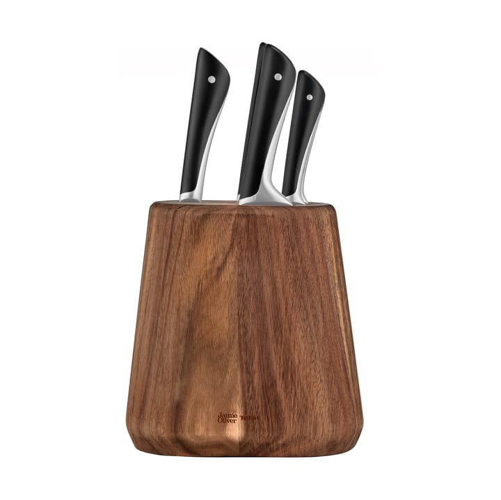 Conjunto de facas com bloco de faca Jamie Oliver , 6 peças Tefal