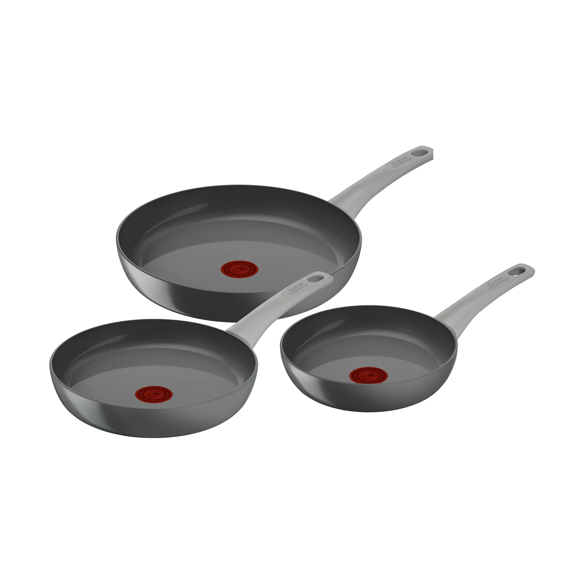 Conjunto de frigideira Renew ON 3 peças, Cinzento Tefal