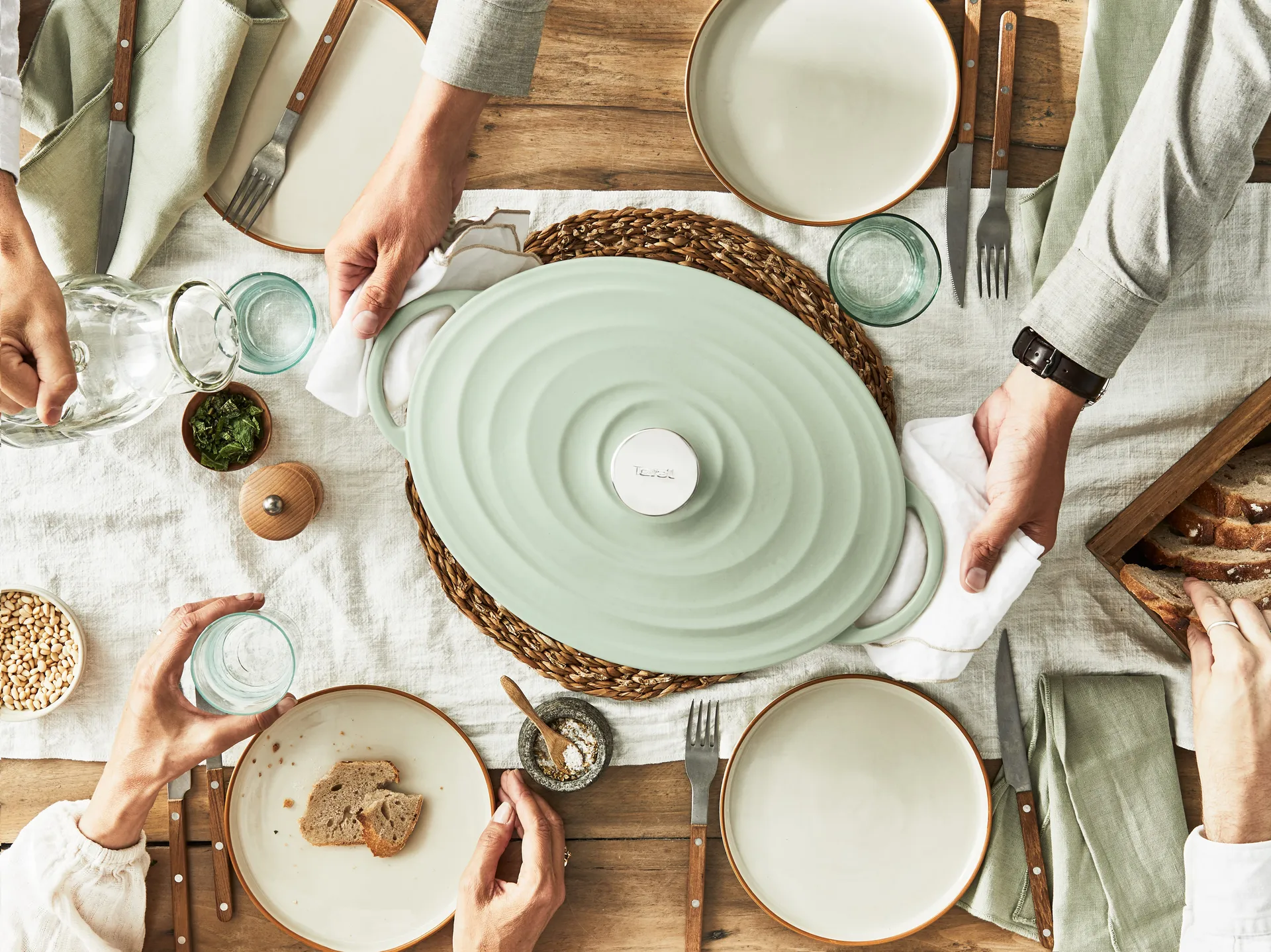 Panela oval 7,2 L Tefal LOV , Verde  Tefal