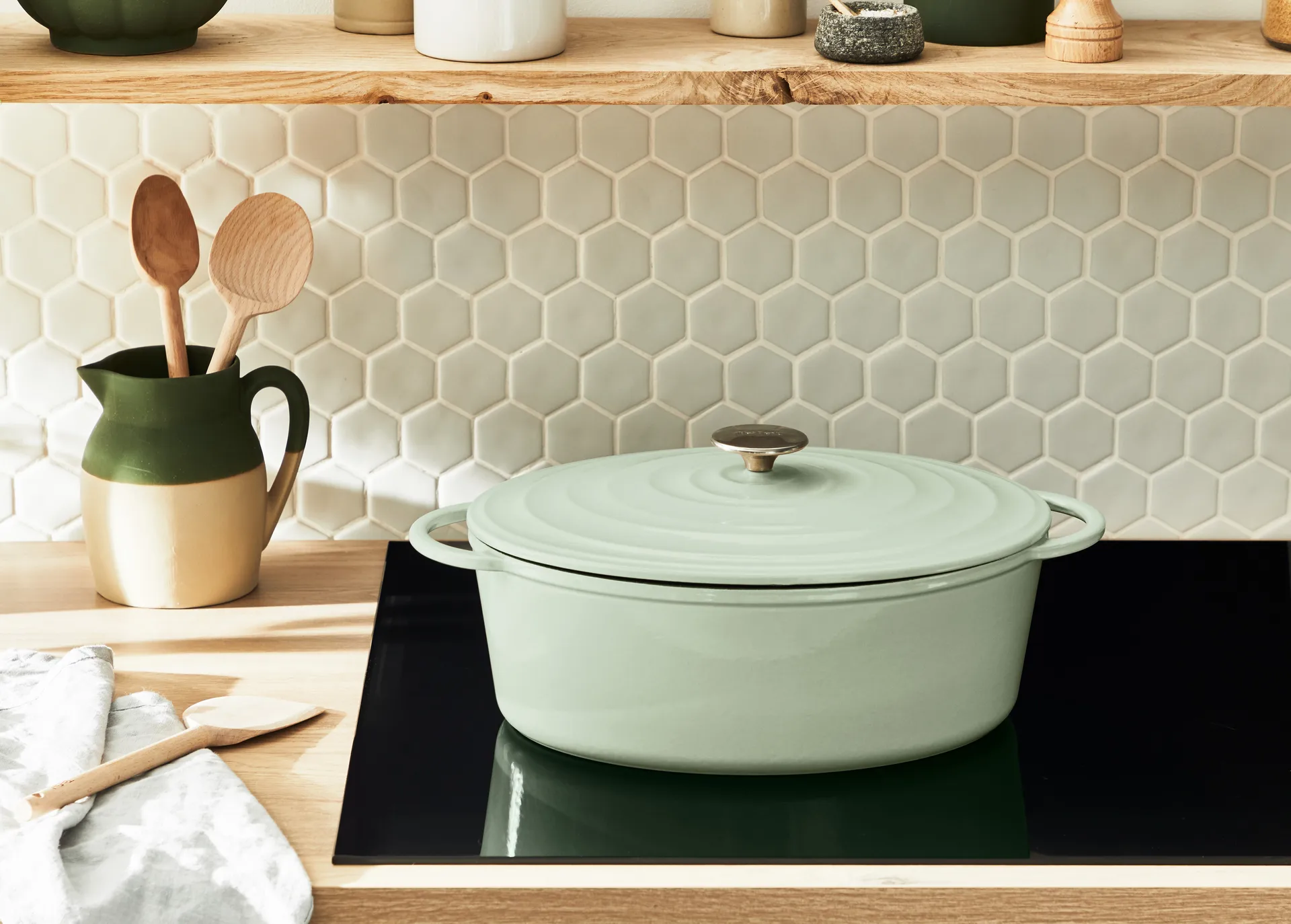 Panela oval 7,2 L Tefal LOV , Verde  Tefal