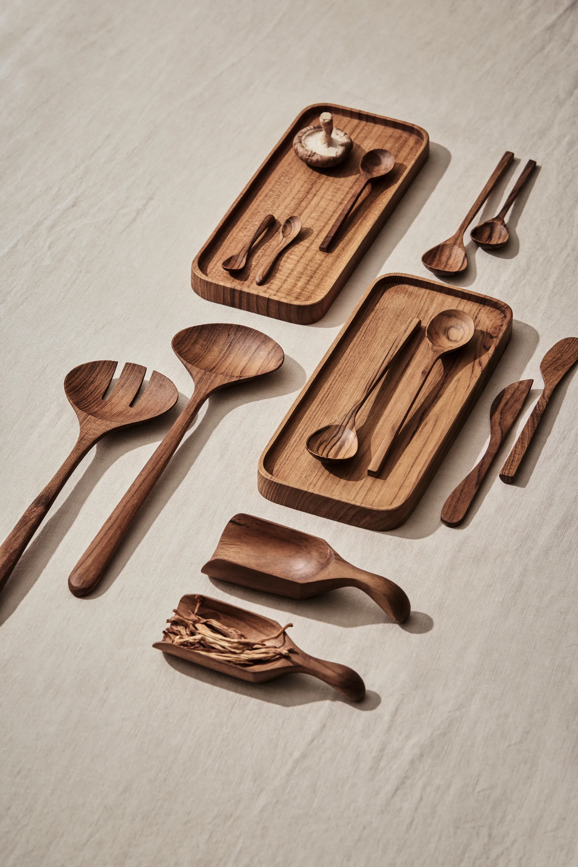 Bandeja de servir Teak 12,5x27,5 cm, Marrom Tell Me More