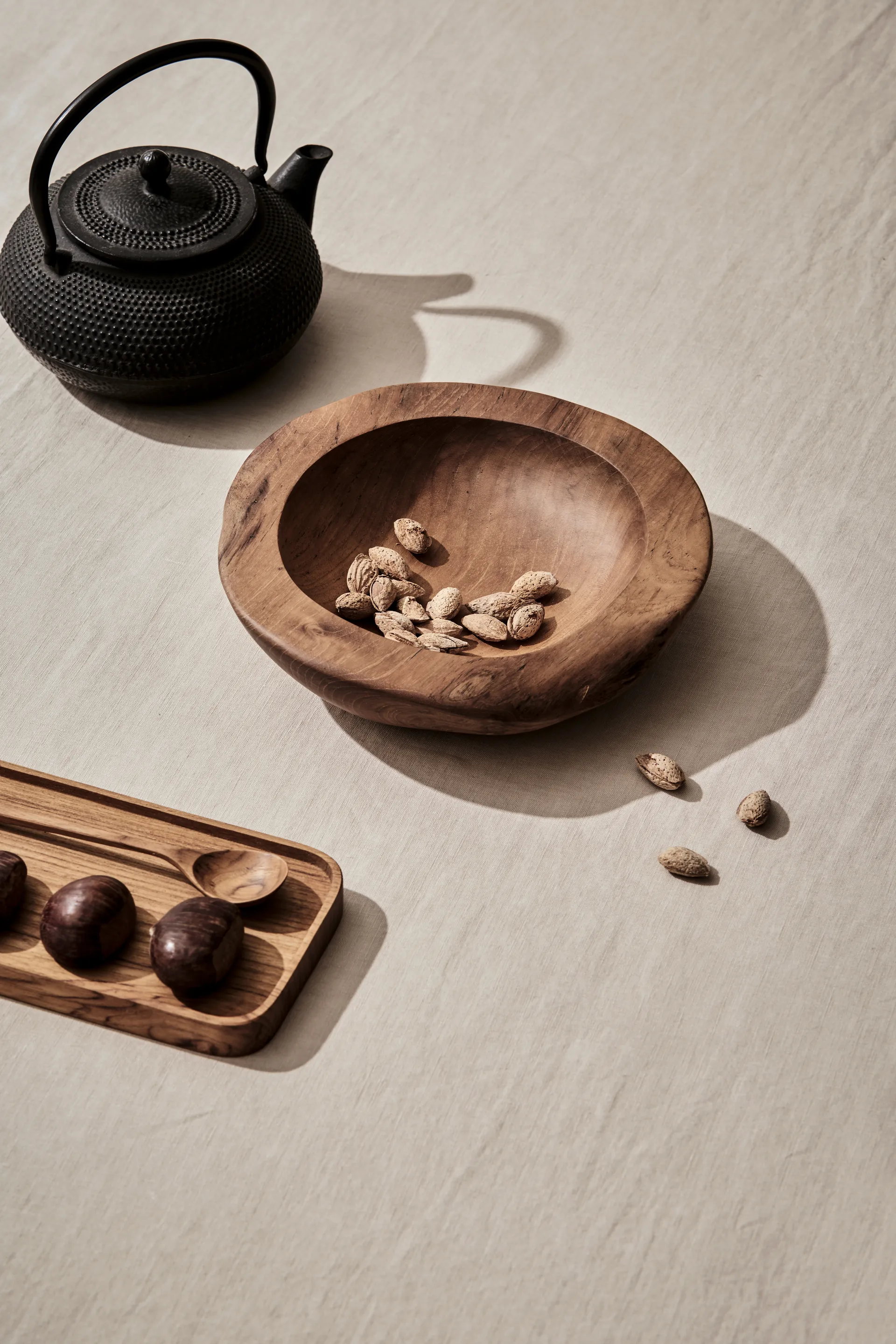 Bandeja de servir Teak 12,5x27,5 cm, Marrom Tell Me More