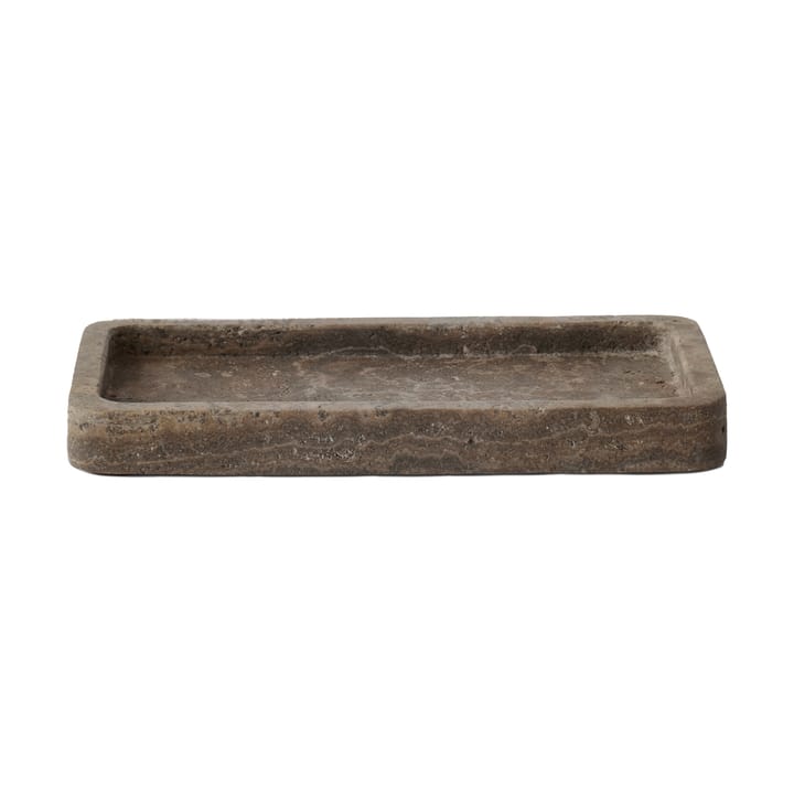 Bandeja decoração Travertine 13x25 cm - Castanho  - Tell Me More