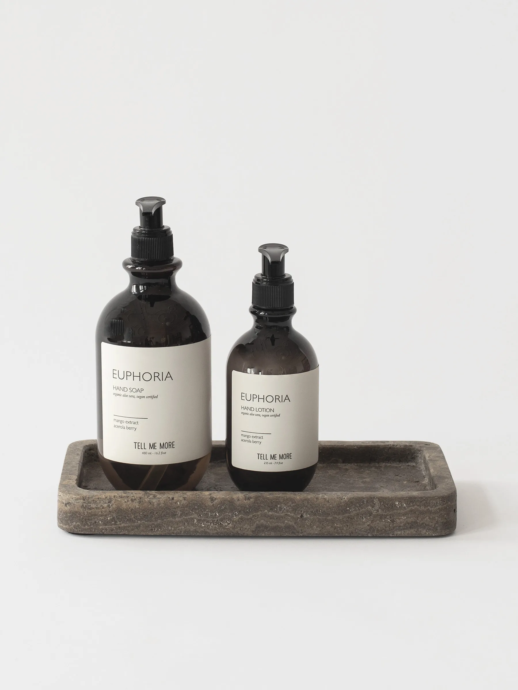 Bandeja decoração Travertine 13x25 cm, Castanho  Tell Me More