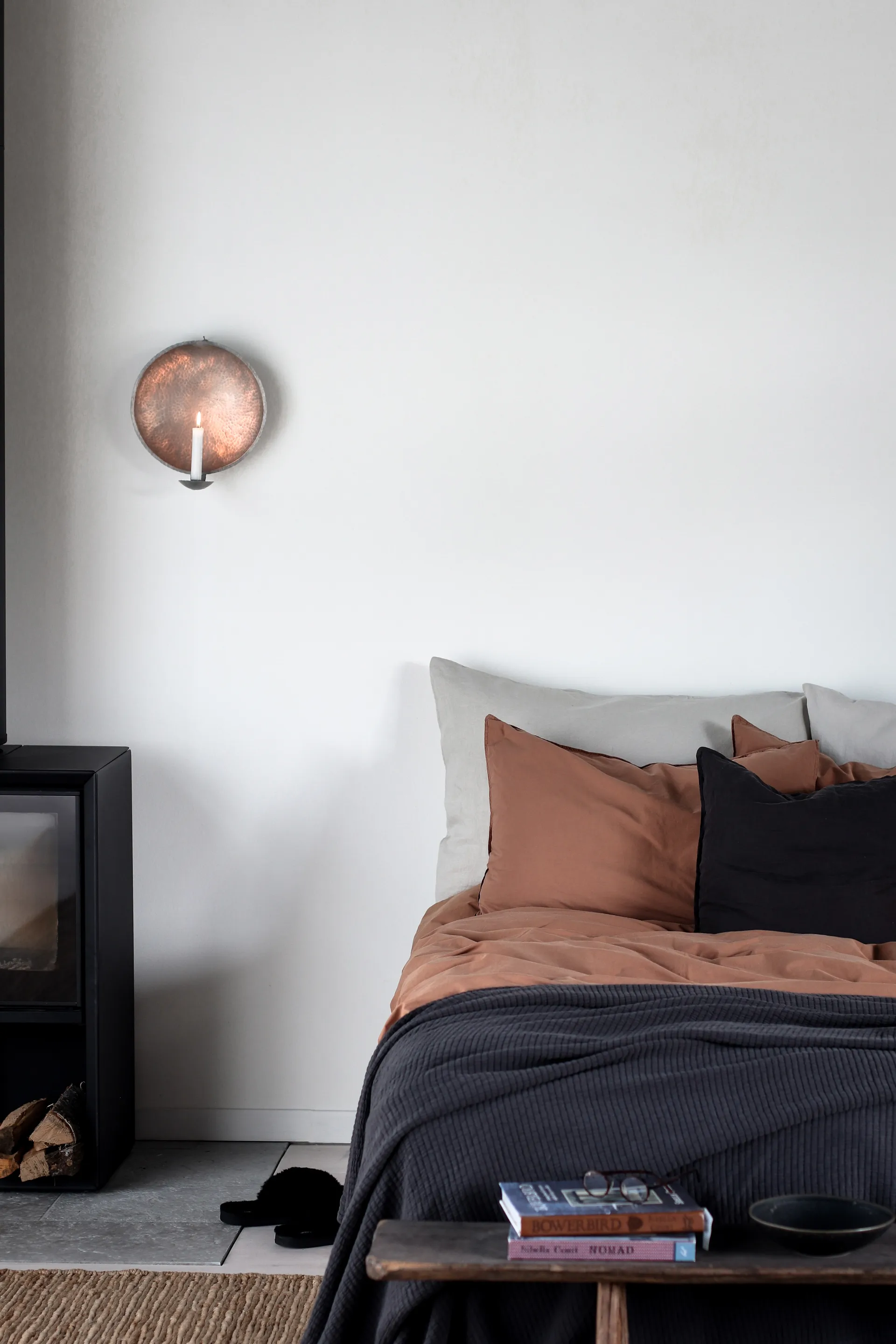 Brick colcha 180x260 cm, Charcoal Tell Me More