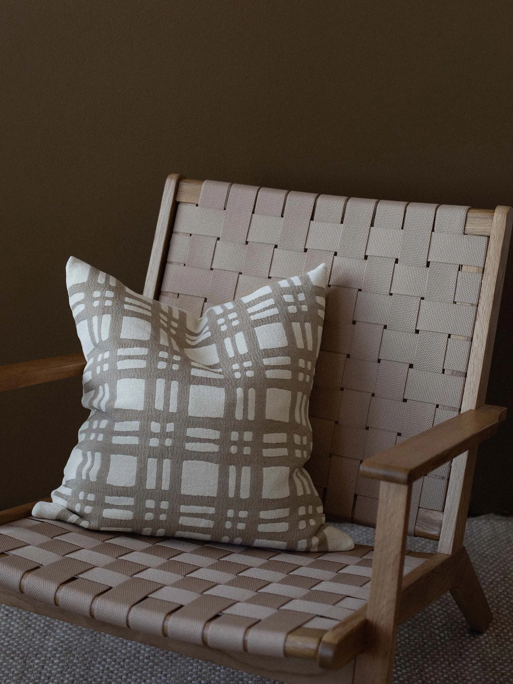 Camille capa de almofada 50x50 cm, Bege Tell Me More