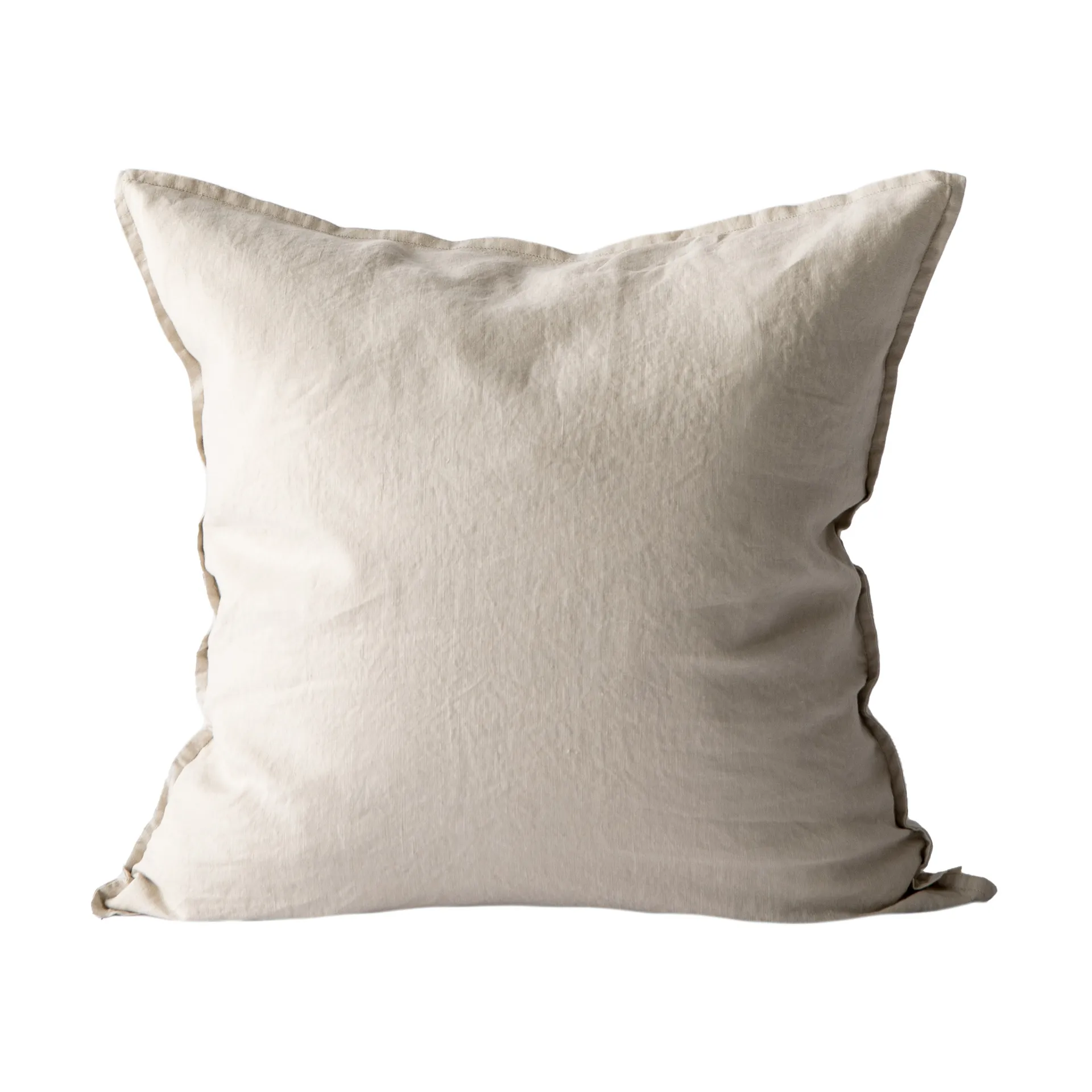 Capa de almofada de linho Washed 50x50 cm, Cinzento quente  Tell Me More