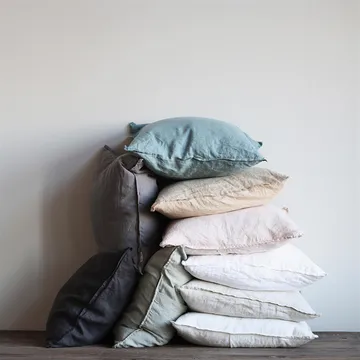 Capa de almofada de linho Washed 50x50 cm - warm grey (grey) - Tell Me More