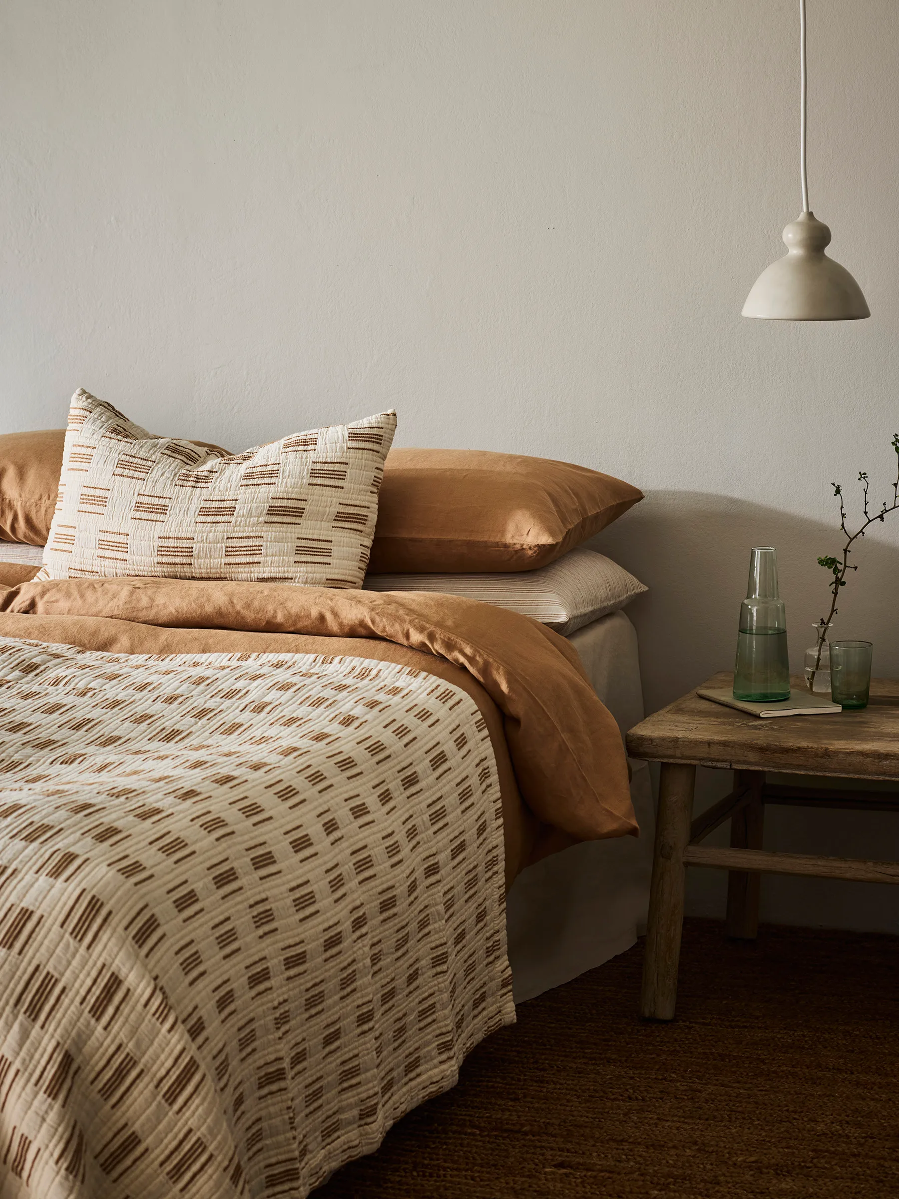 Capa de almofada Julien 40x60 cm, Off-white-vermelho ferrugem Tell Me More