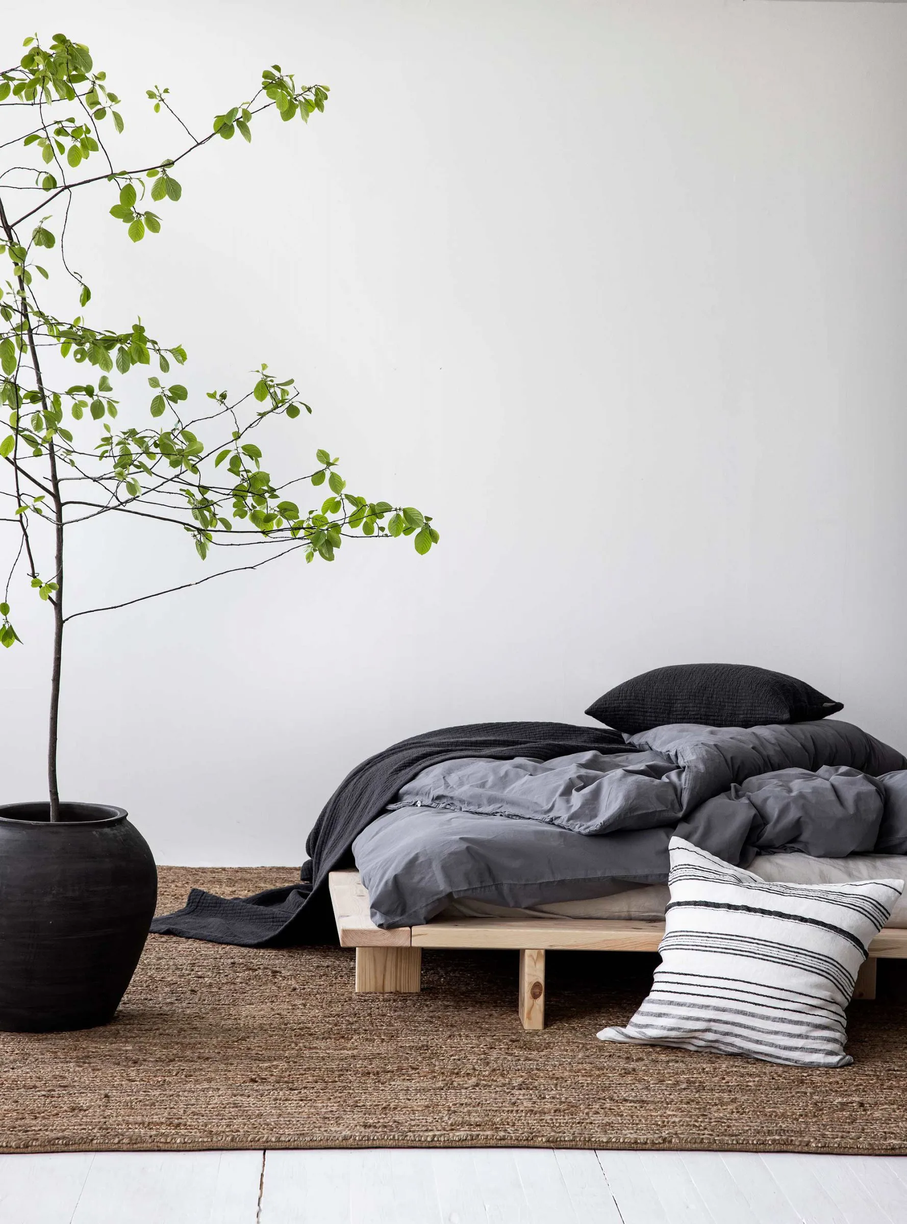 Capa de almofada linho Noelle 50x50 cm , branco/preto Tell Me More