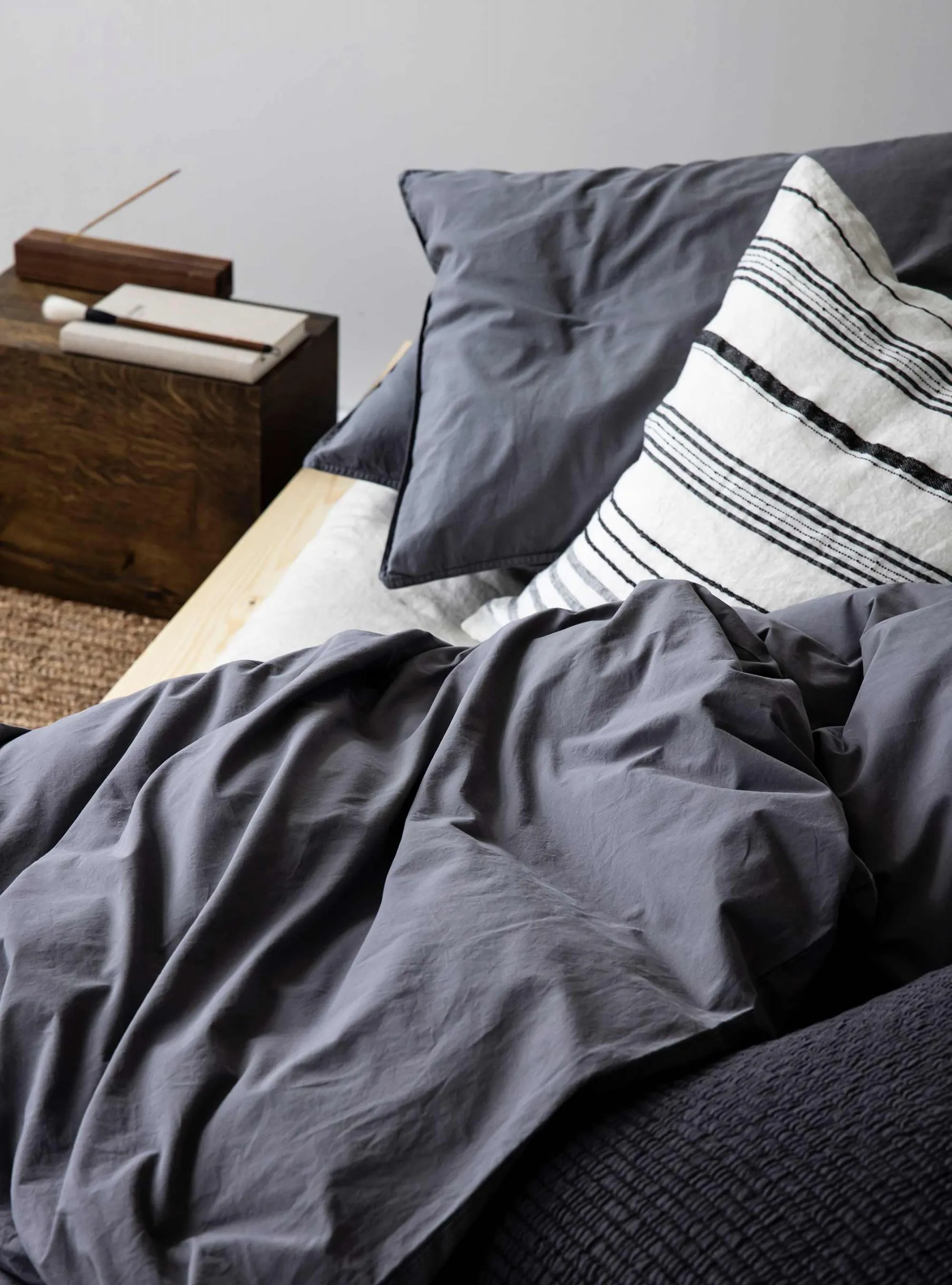 Capa de almofada linho Noelle 50x50 cm , branco/preto Tell Me More