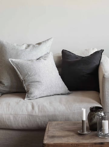 Capa de almofada linho Stonewashed 65x65 cm - Cinza-branco - Tell Me More