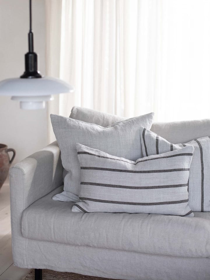 Capa de almofada Melvin 40x60 cm, Risca taupe Tell Me More