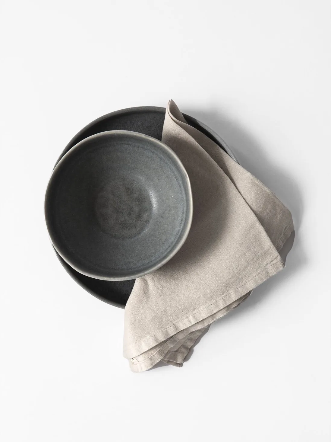 Guardanapo de linho Washed, Cinzento quente  Tell Me More