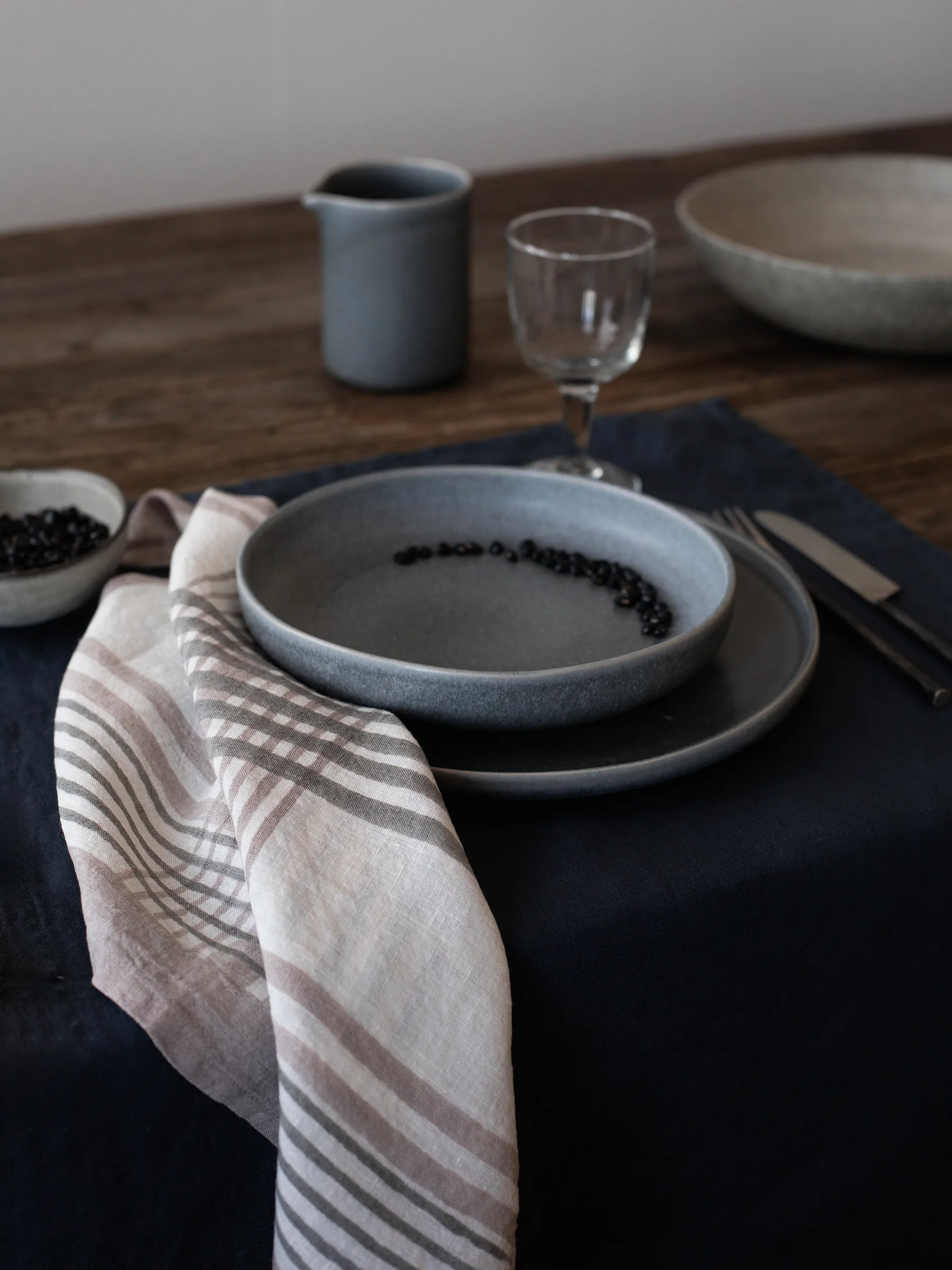 Guardanapo Ella 50x50 cm, Grey checkered Tell Me More