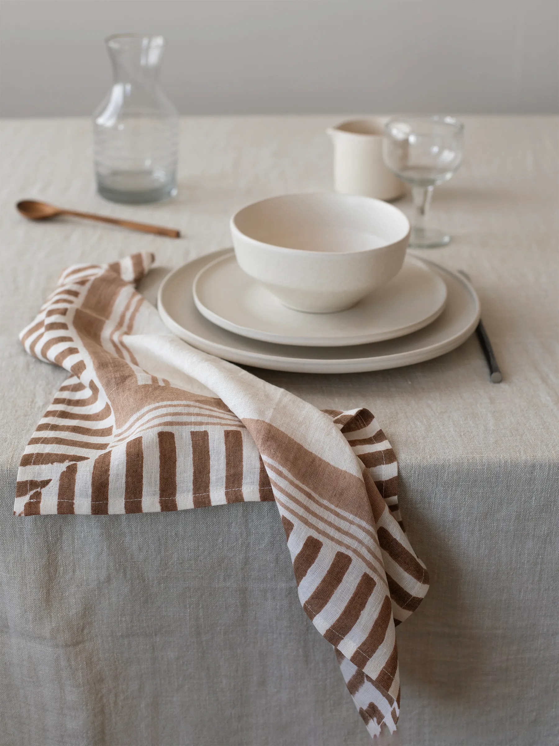 Guardanapo Ella 50x50 cm, Hazelnut Tell Me More