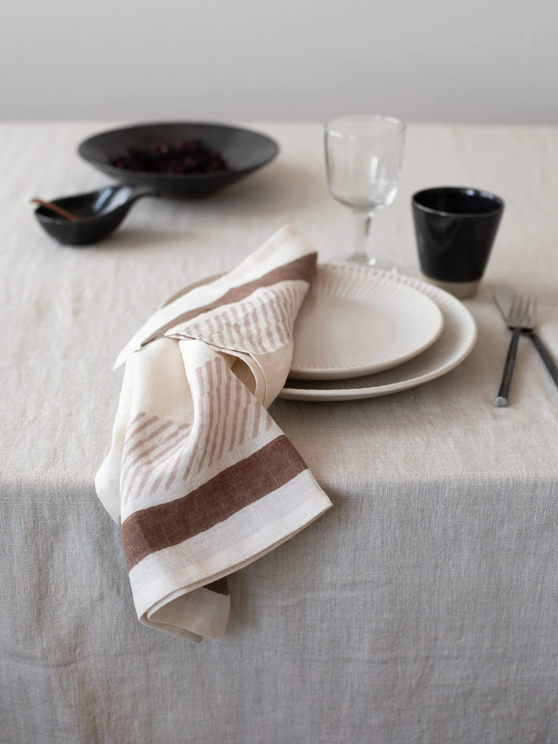 Guardanapo Ella 50x50 cm, Marrom Tell Me More