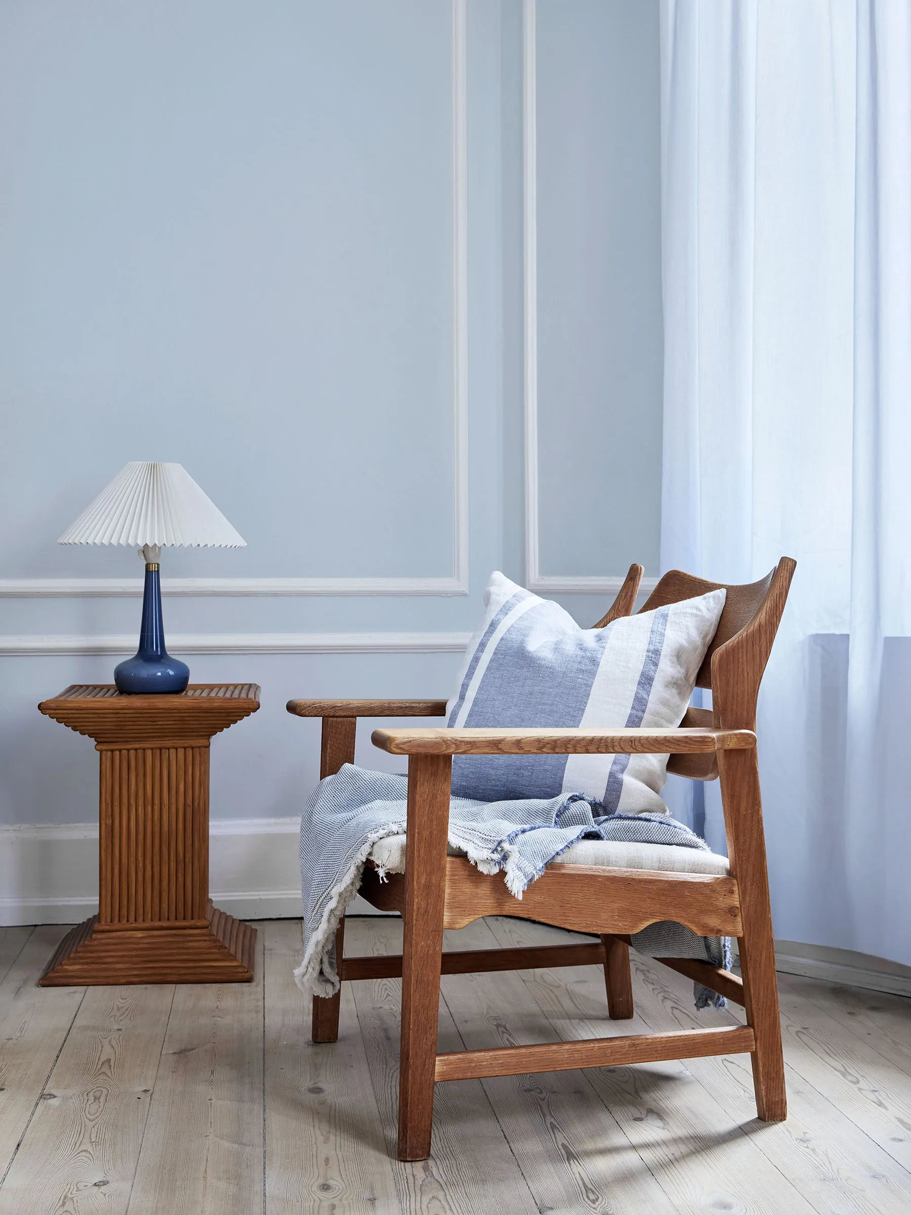 Jules capa de almofada, Risco azul, 50x50 cm Tell Me More