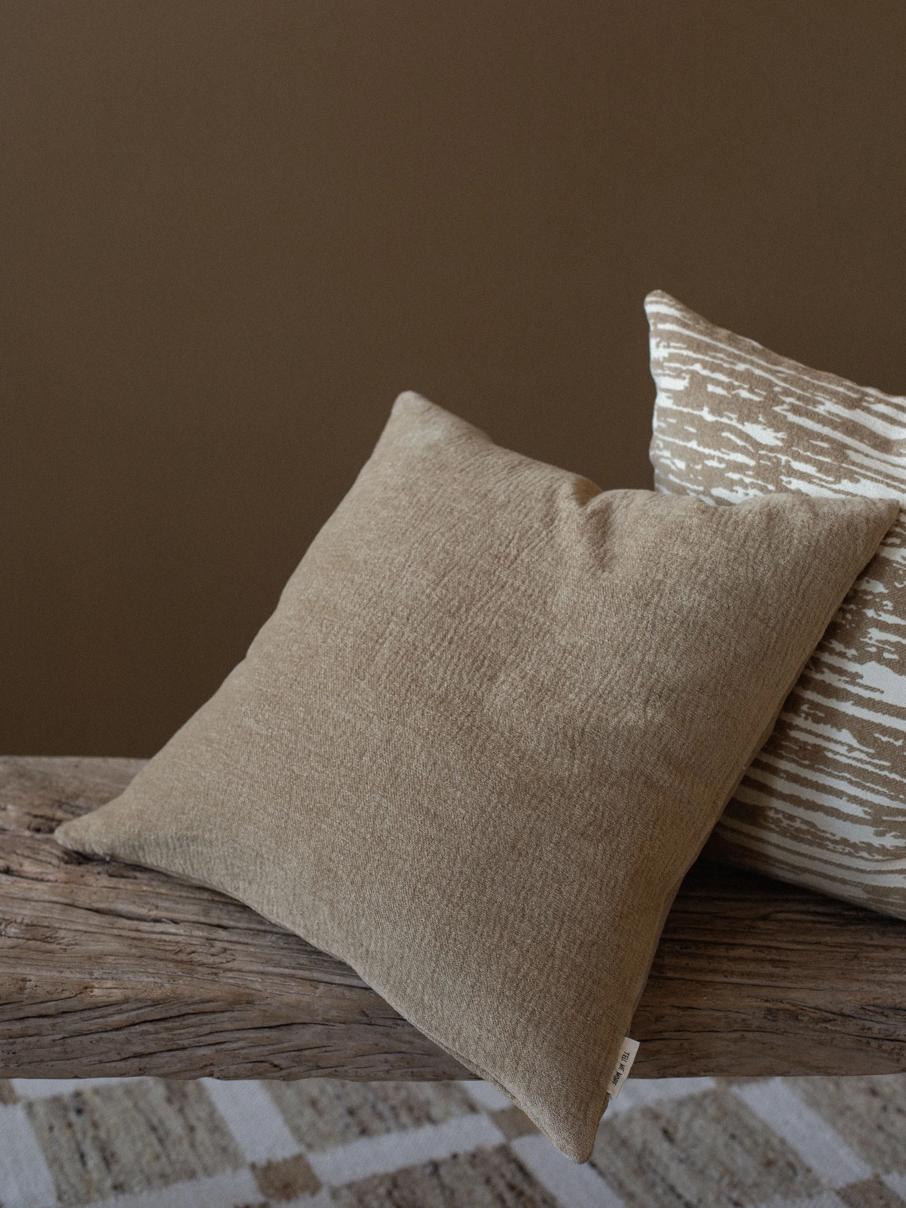 Matteo capa de almofada 50x50 cm, Bege Tell Me More