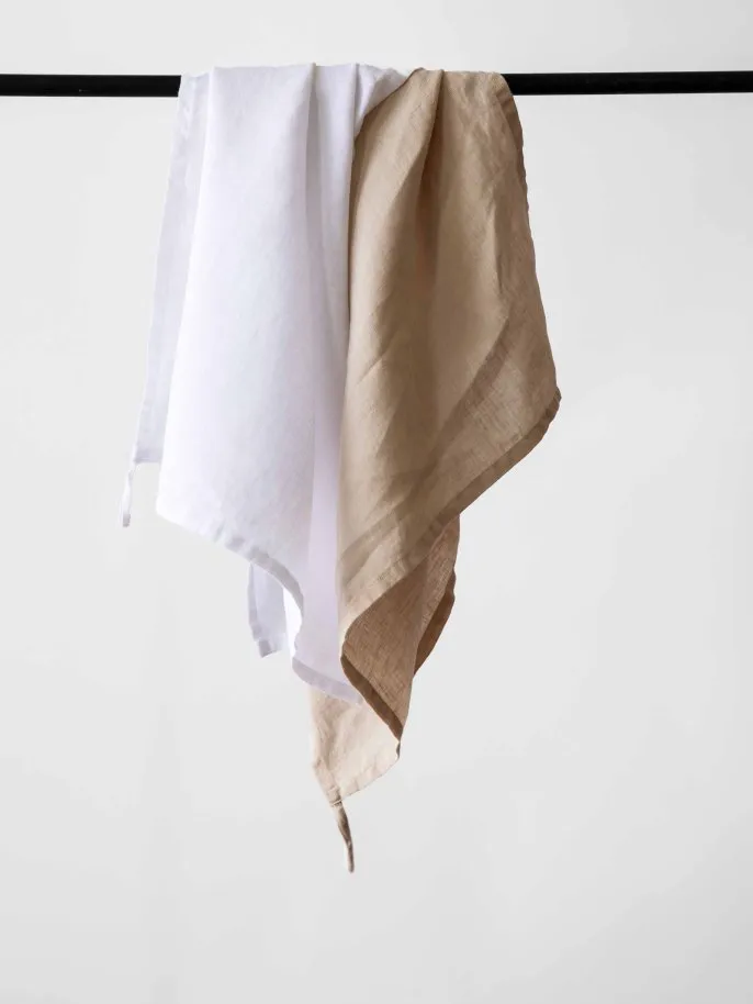 Pano de cozinha linho Tell Me More 50x70 cm, Areia Tell Me More