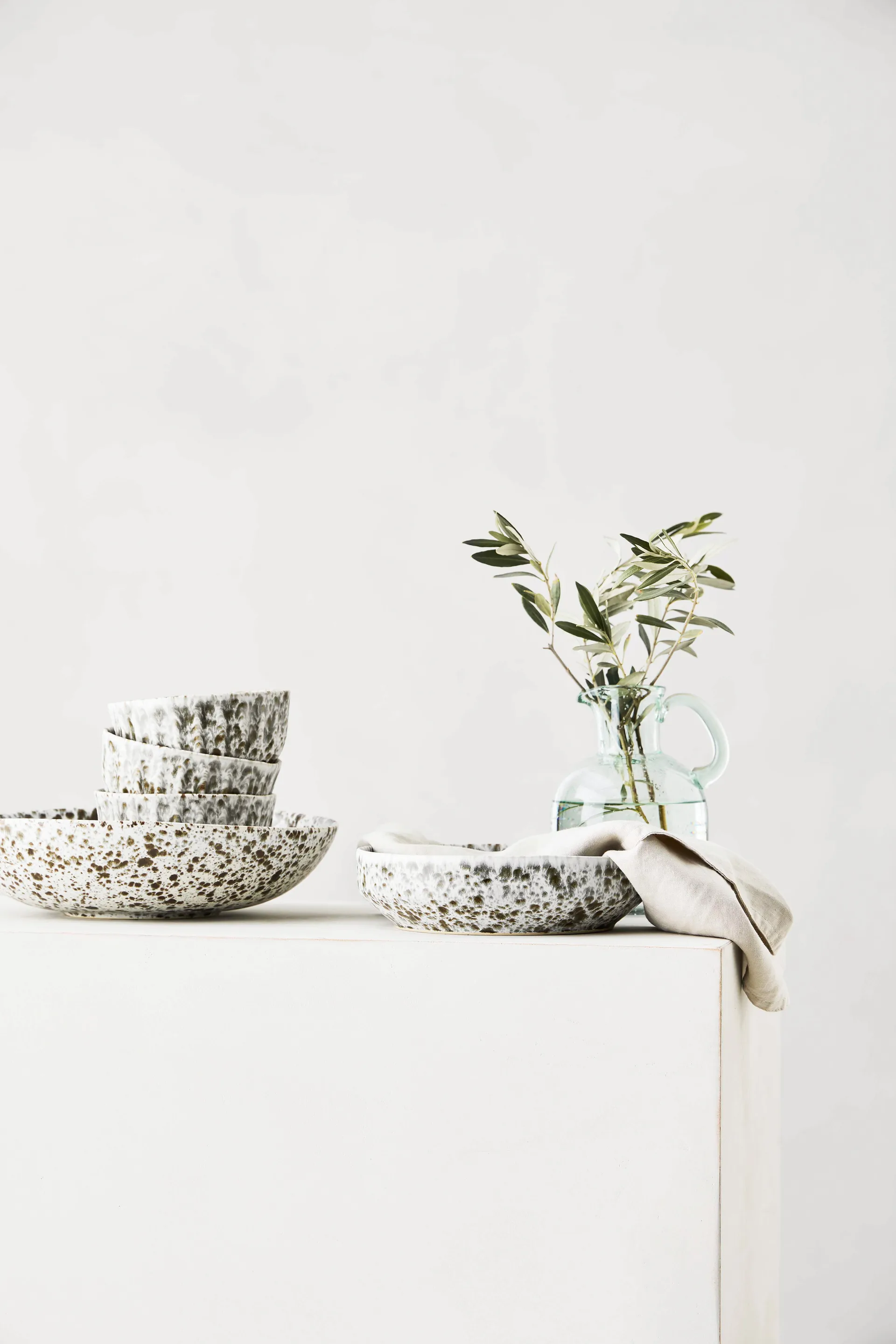 Rivoli tigela para salada médio Ø30 cm, Verde splatter Tell Me More