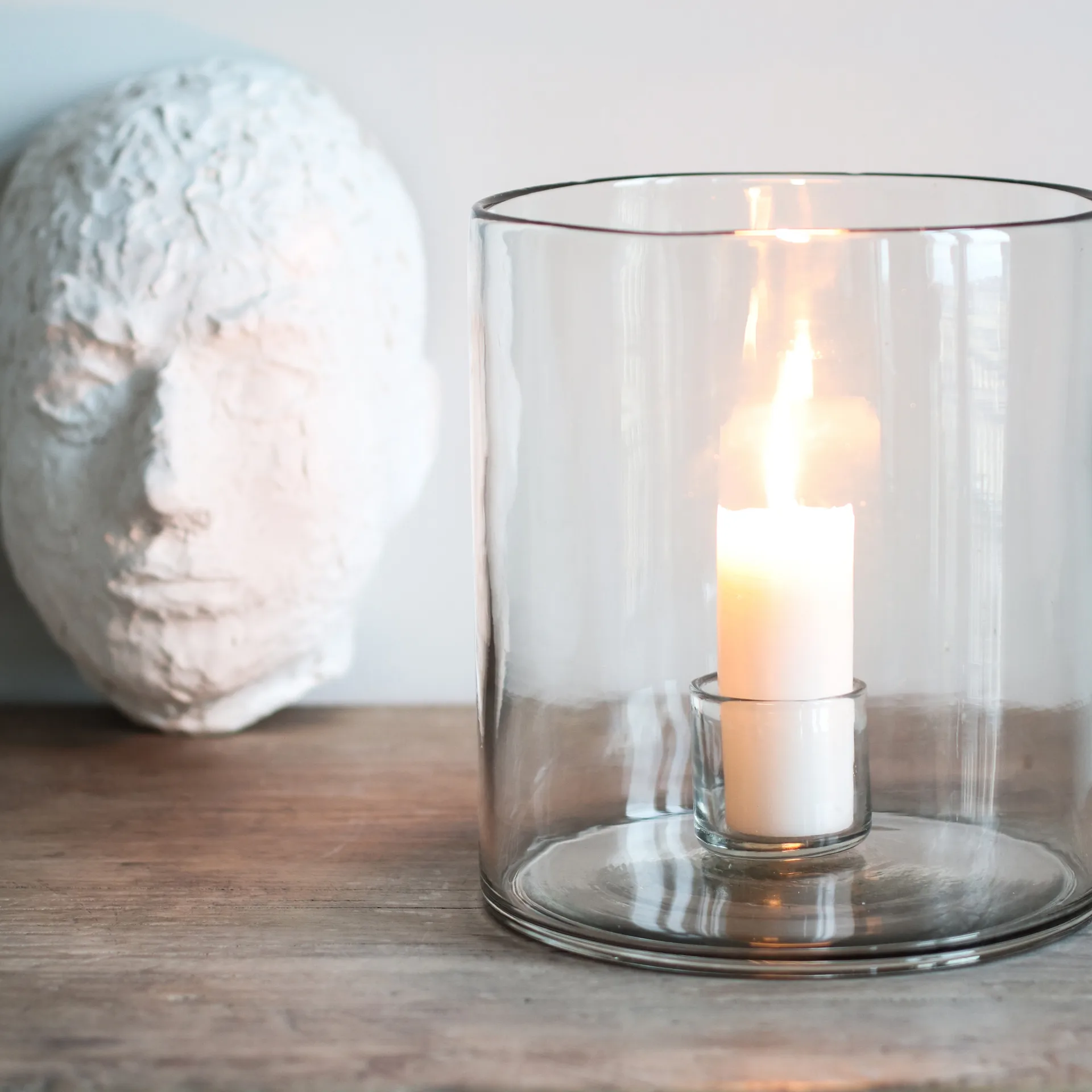 Suporte de velas Luna Ø20 cm, transparente Tell Me More