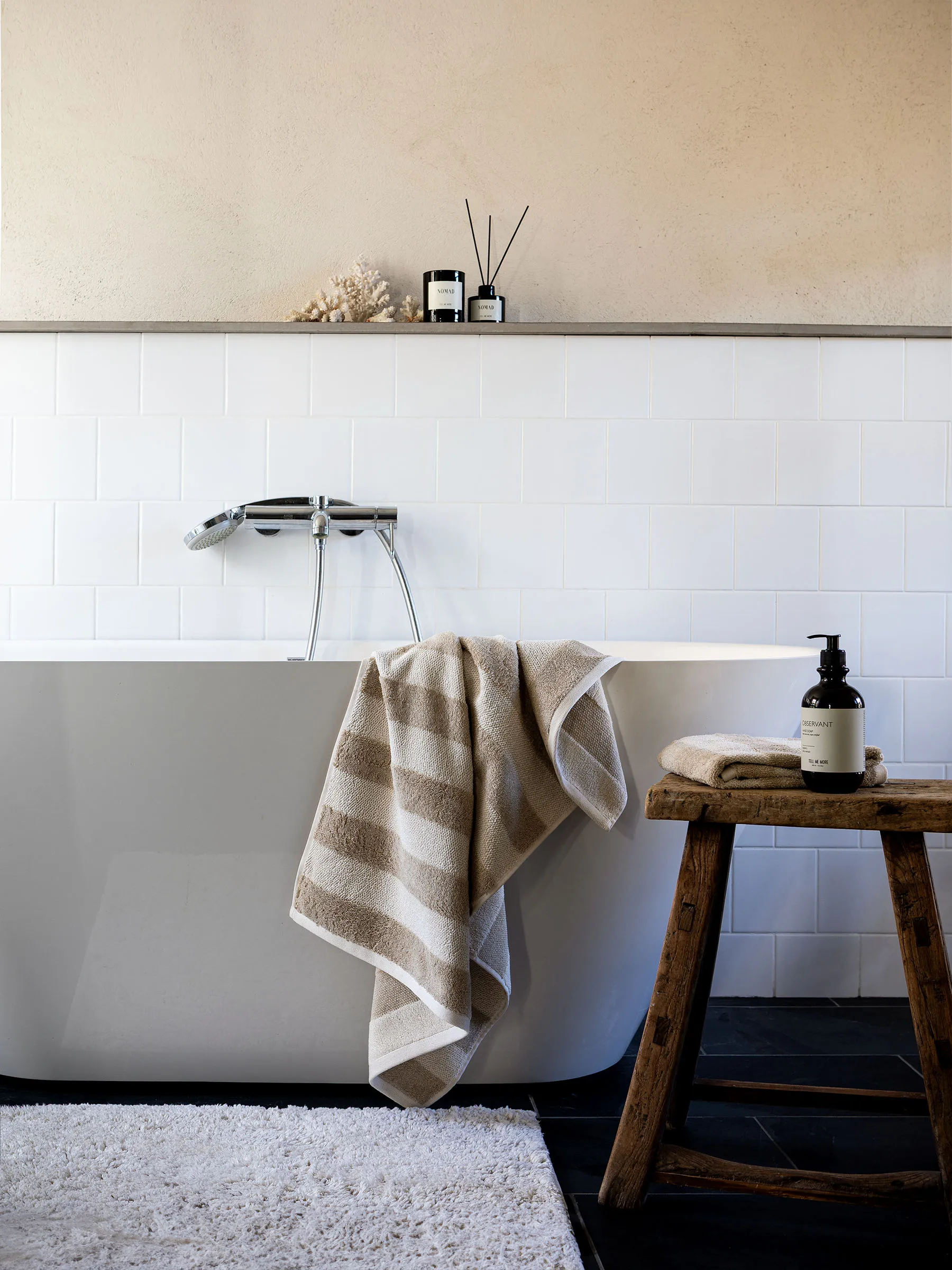 Toalha Cleo 70x140 cm, Beige Tell Me More