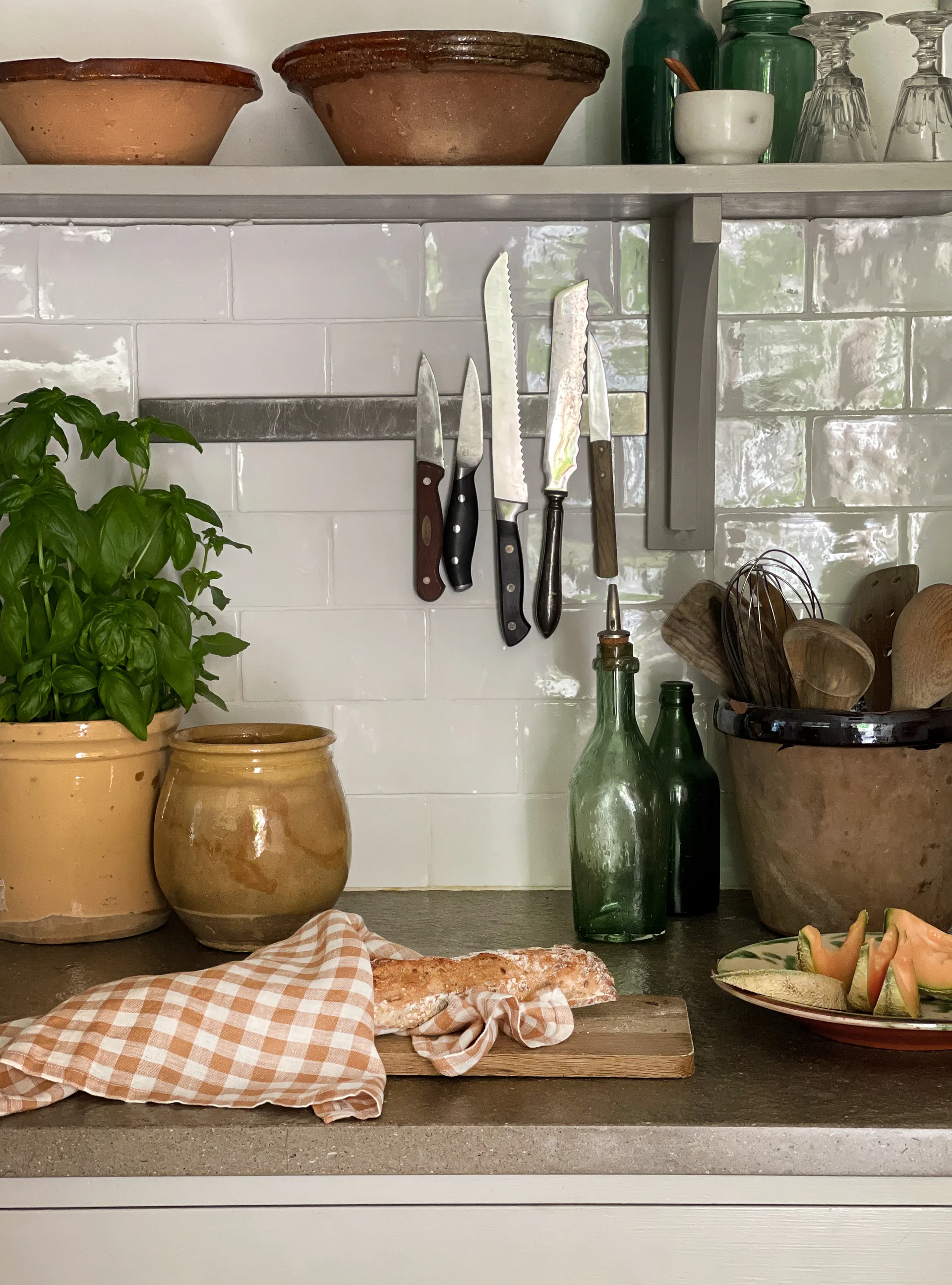 Toalha de cozinha xadrez Gingham 70x50 cm, Biscuit Tell Me More