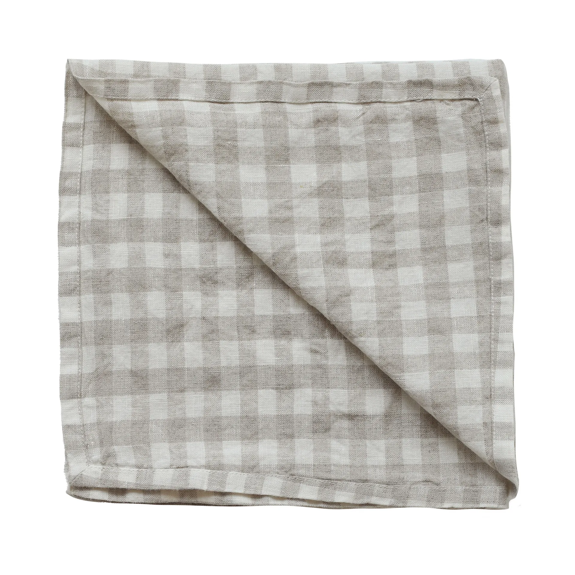 Toalha de cozinha xadrez Gingham 70x50 cm, Natural Tell Me More